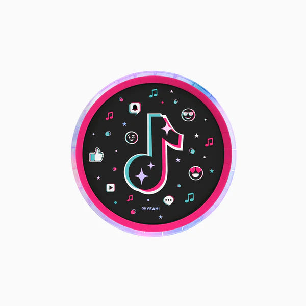 Music Paper Plates 17 cm (Pack of 8) - Anilas UK