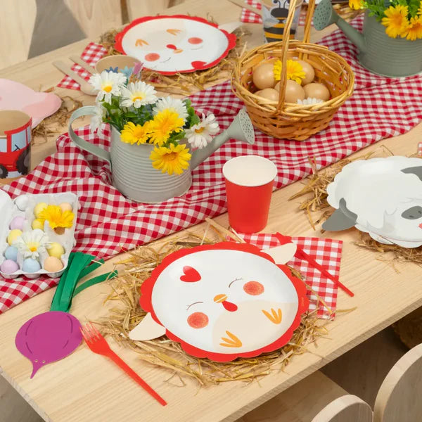 Farm Paper Plates 22.5 x 27 cm (Pack of 6) - Anilas UK
