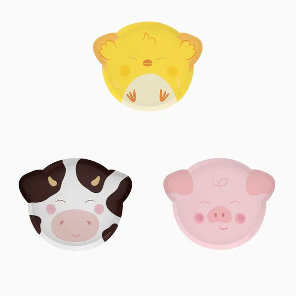 Farm Paper Plates 20 x 25 cm (Pack of 6) - Anilas UK
