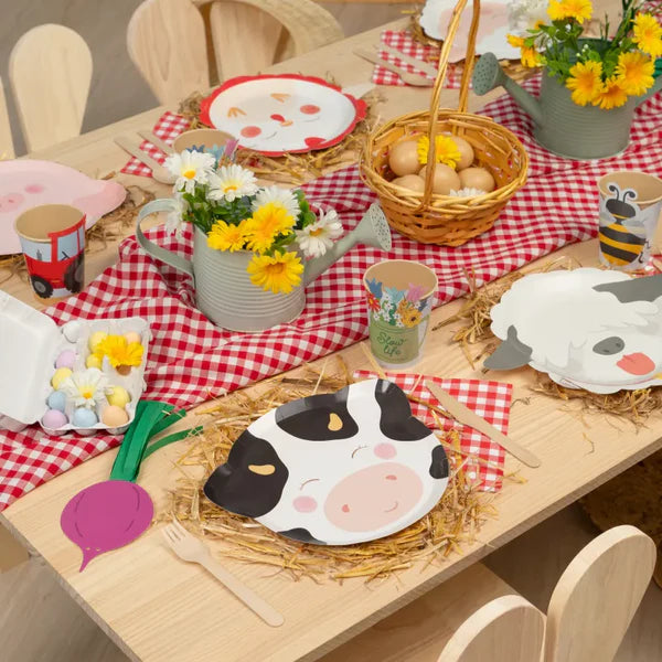 Farm Paper Plates 20 x 25 cm (Pack of 6) - Anilas UK