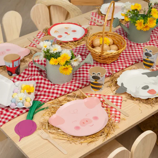 Farm Paper Plates 20 x 25 cm (Pack of 6) - Anilas UK