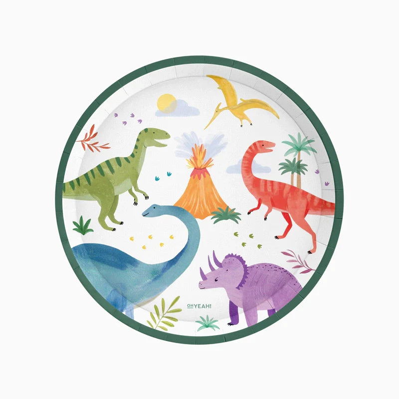Baby Dino Paper Plates 23 cm (Pack of 6) - Anilas UK