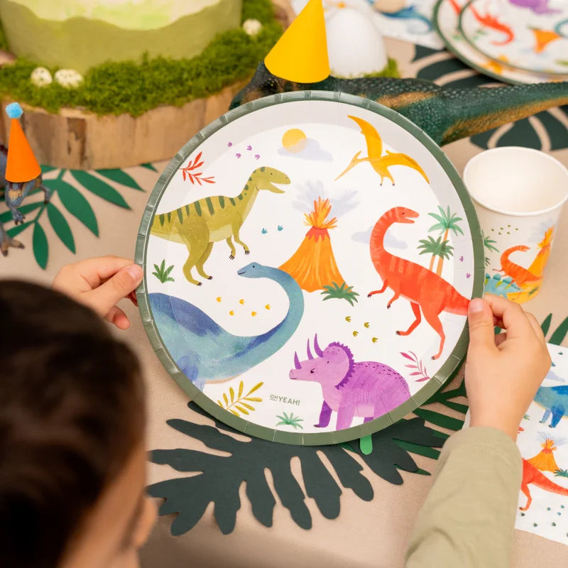 Baby Dino Paper Plates 23 cm (Pack of 6) - Anilas UK