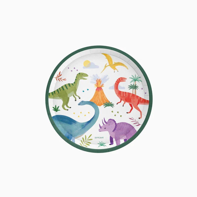 Baby Dino Paper Plates 17 cm (Pack of 6) - Anilas UK