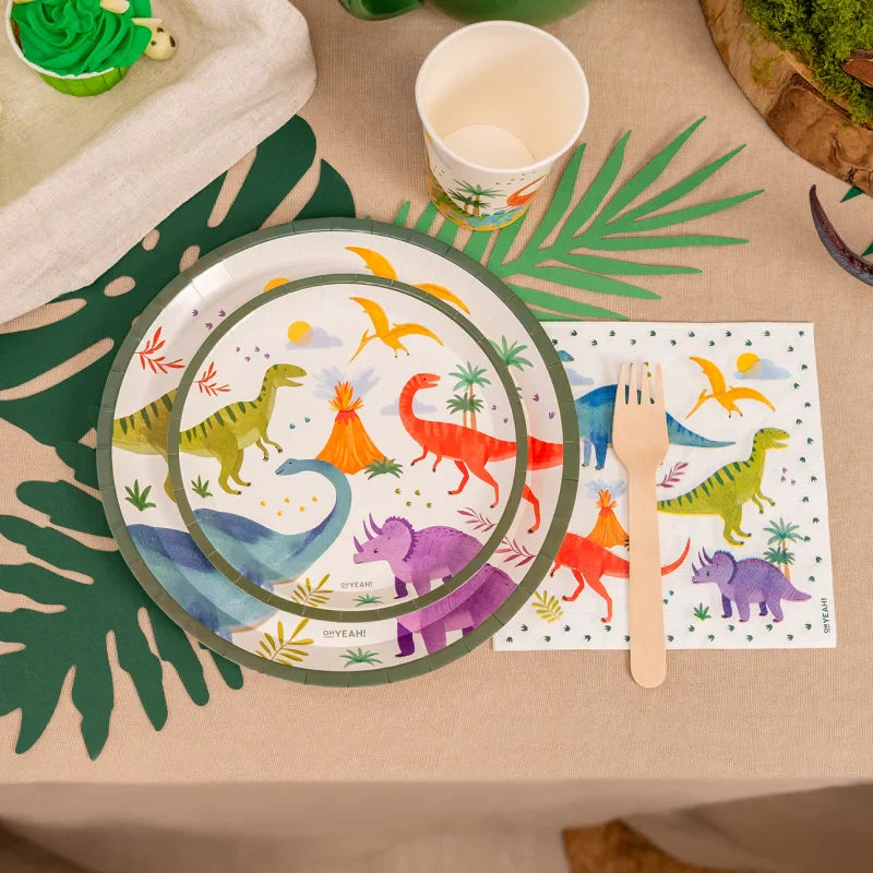 Baby Dino Paper Plates 17 cm (Pack of 6) - Anilas UK
