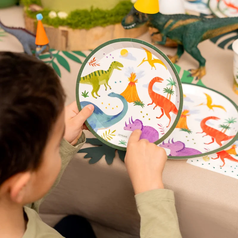 Baby Dino Paper Plates 17 cm (Pack of 6) - Anilas UK