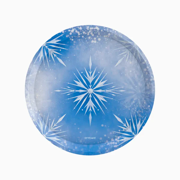 Ice Princess Frost Paper Plates 23 cm (Pack of 6) - Anilas UK