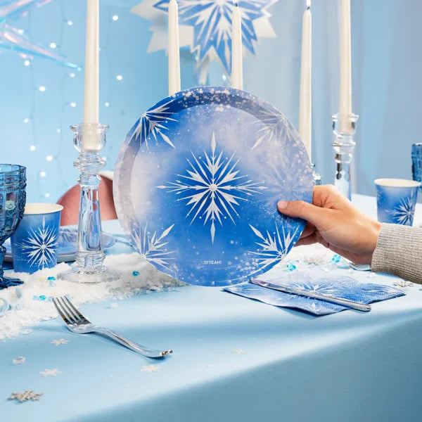 Ice Princess Frost Paper Plates 23 cm (Pack of 6) - Anilas UK
