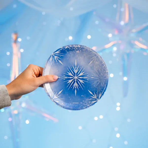 Ice Princess Frost Paper Plates 17 cm (Pack of 6) - Anilas UK