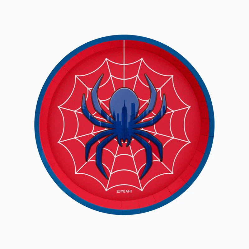 Spider Paper Plates 23 cm (Pack of 6) - Anilas UK