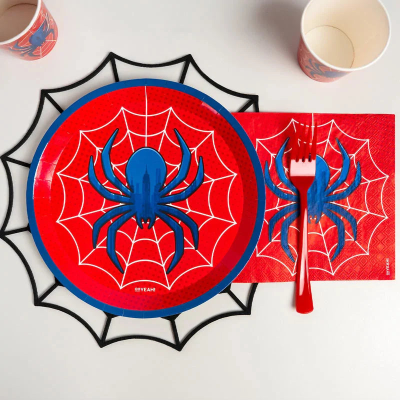 Spider Paper Plates 23 cm (Pack of 6) - Anilas UK
