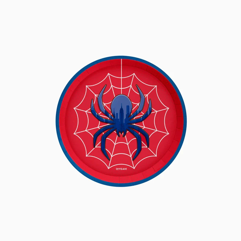 Spider Paper Plates 17 cm (Pack of 6) - Anilas UK