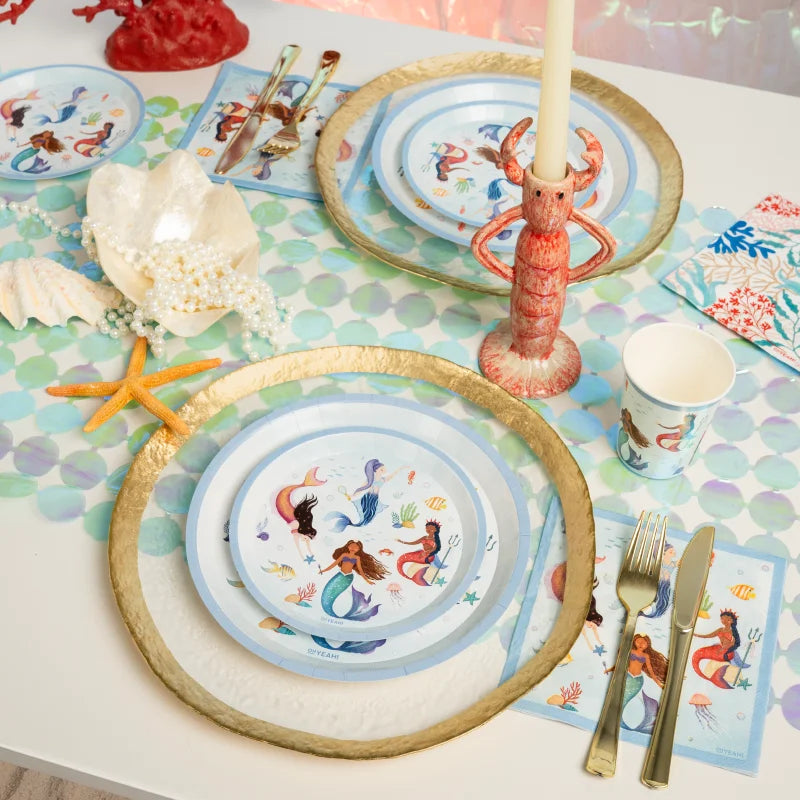 Mermaid Paper Plates 17 cm (Pack of 6) - Anilas UK