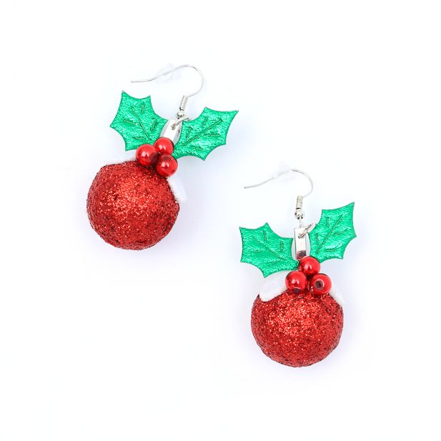 Christmas Pudding Earrings - Anilas UK