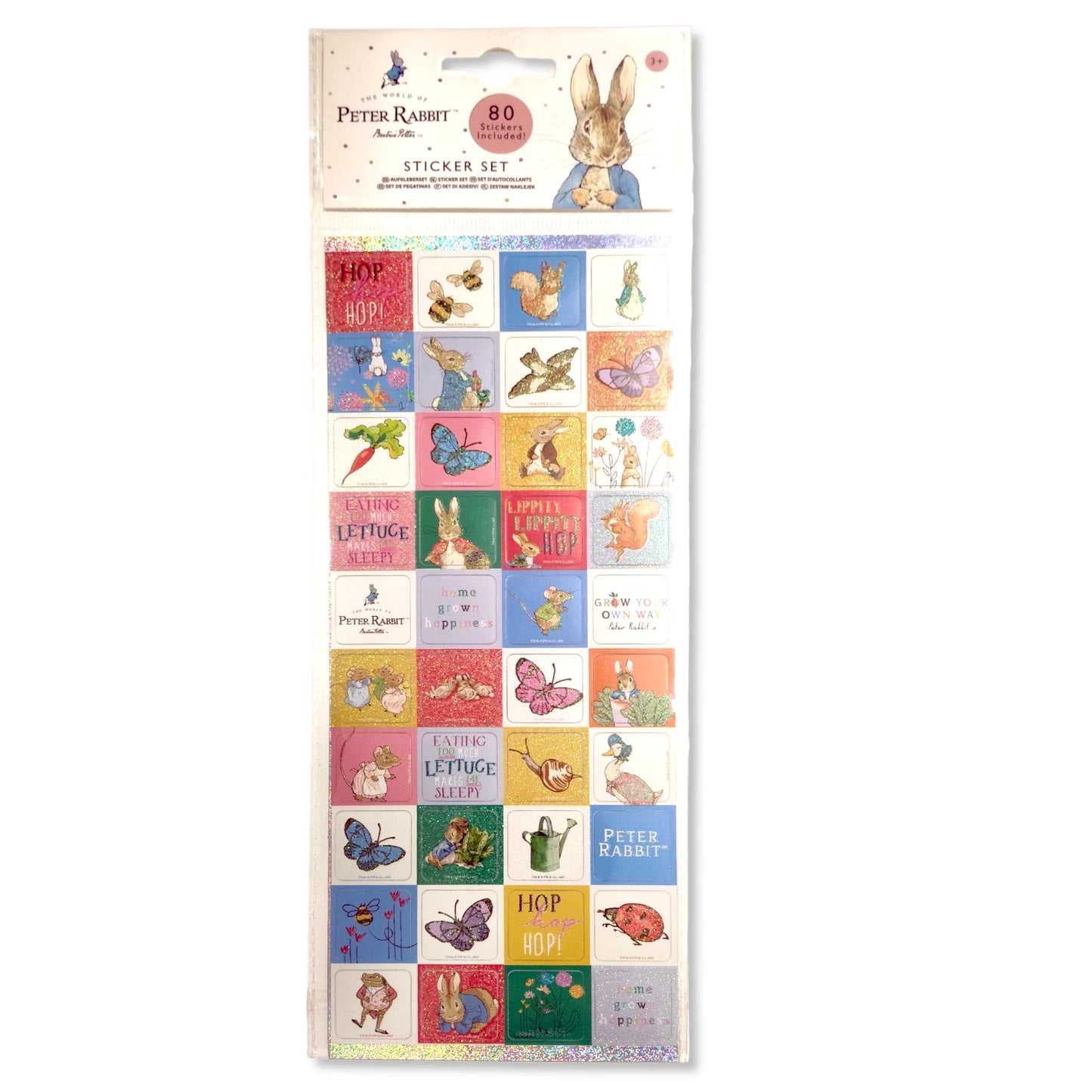 Peter Rabbit Glitter Sticker Sheet - Anilas UK