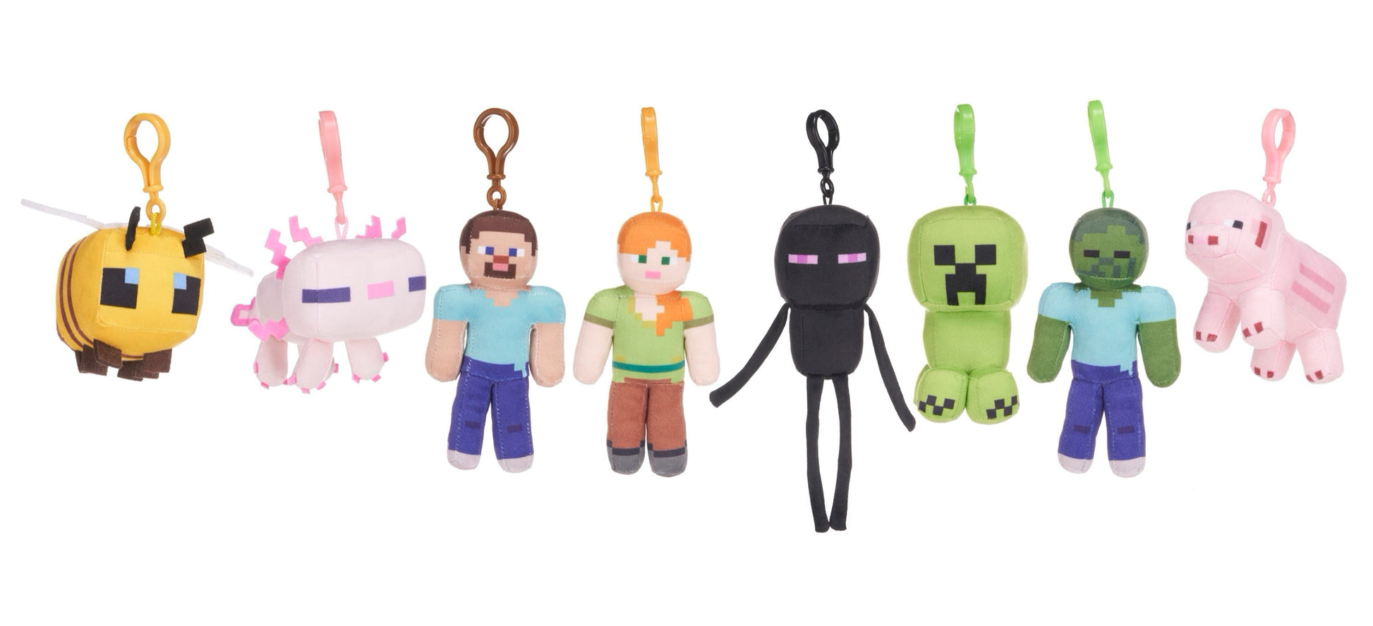 Minecraft Plush Bag Clip - 15cm (8 assorted designs) - Anilas UK