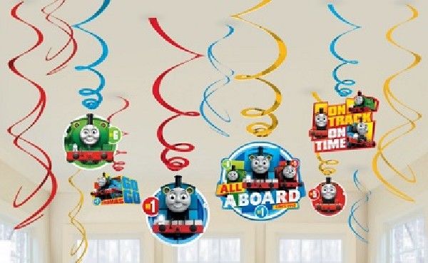 Thomas & Friends Swirl Party Decorations (Pack of 12) - Anilas UK