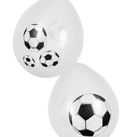 Black and White 25cm Football Balloons (Pack of 6) - Anilas UK