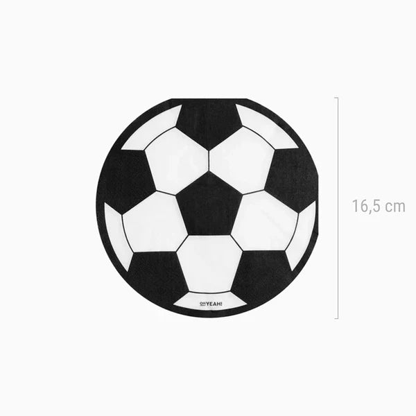 Football Paper Napkins 33 x 16.5 cm (pack of 20) - Anilas UK