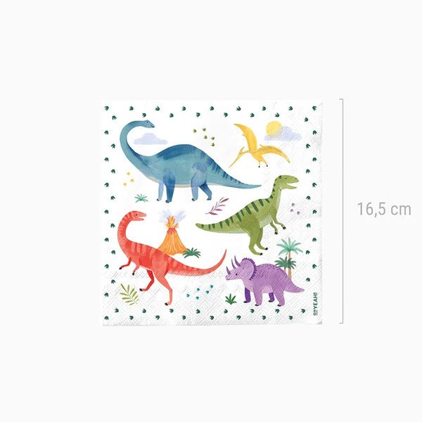 Baby Dino Paper Napkins 33 x 33 cm (pack of 20) - Anilas UK