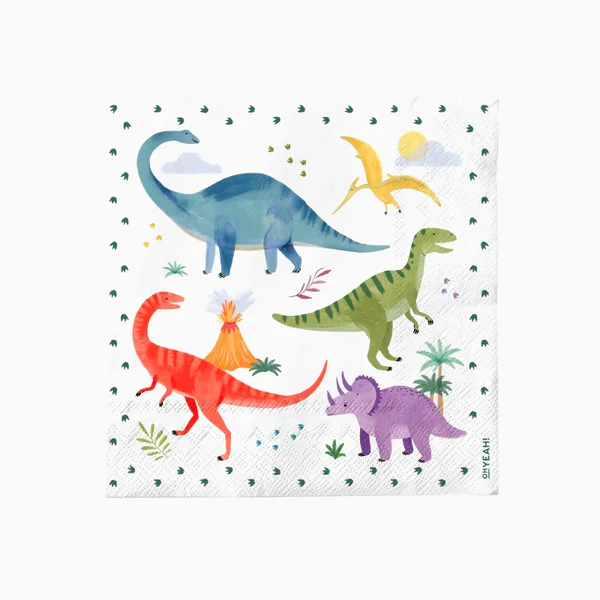 Baby Dino Paper Napkins 33 x 33 cm (pack of 20) - Anilas UK