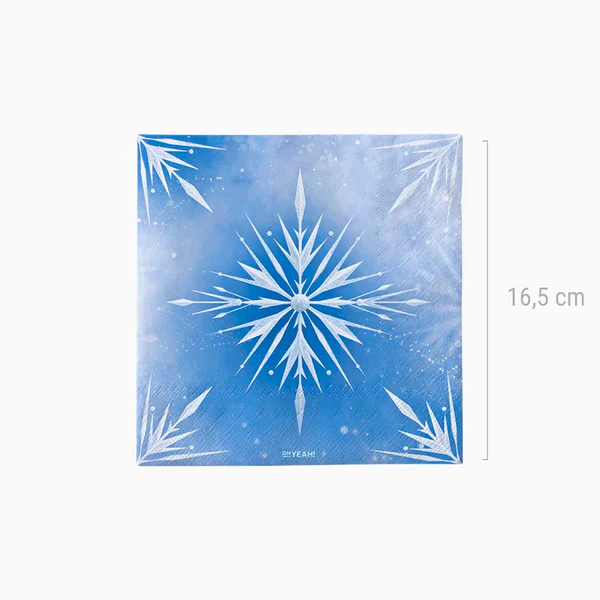 Ice Princess Frost Paper Napkins 33 x 33 cm (pack of 20) - Anilas UK