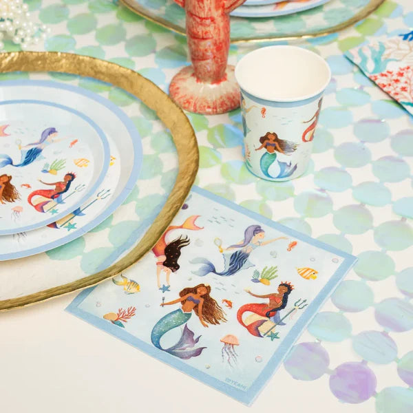 Mermaid Paper Napkins 33 x 33 cm (pack of 20) - Anilas UK