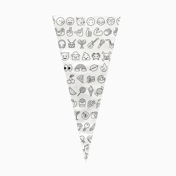 Music Cellophane Cone Sweet Bags (pack of 10) - Anilas UK