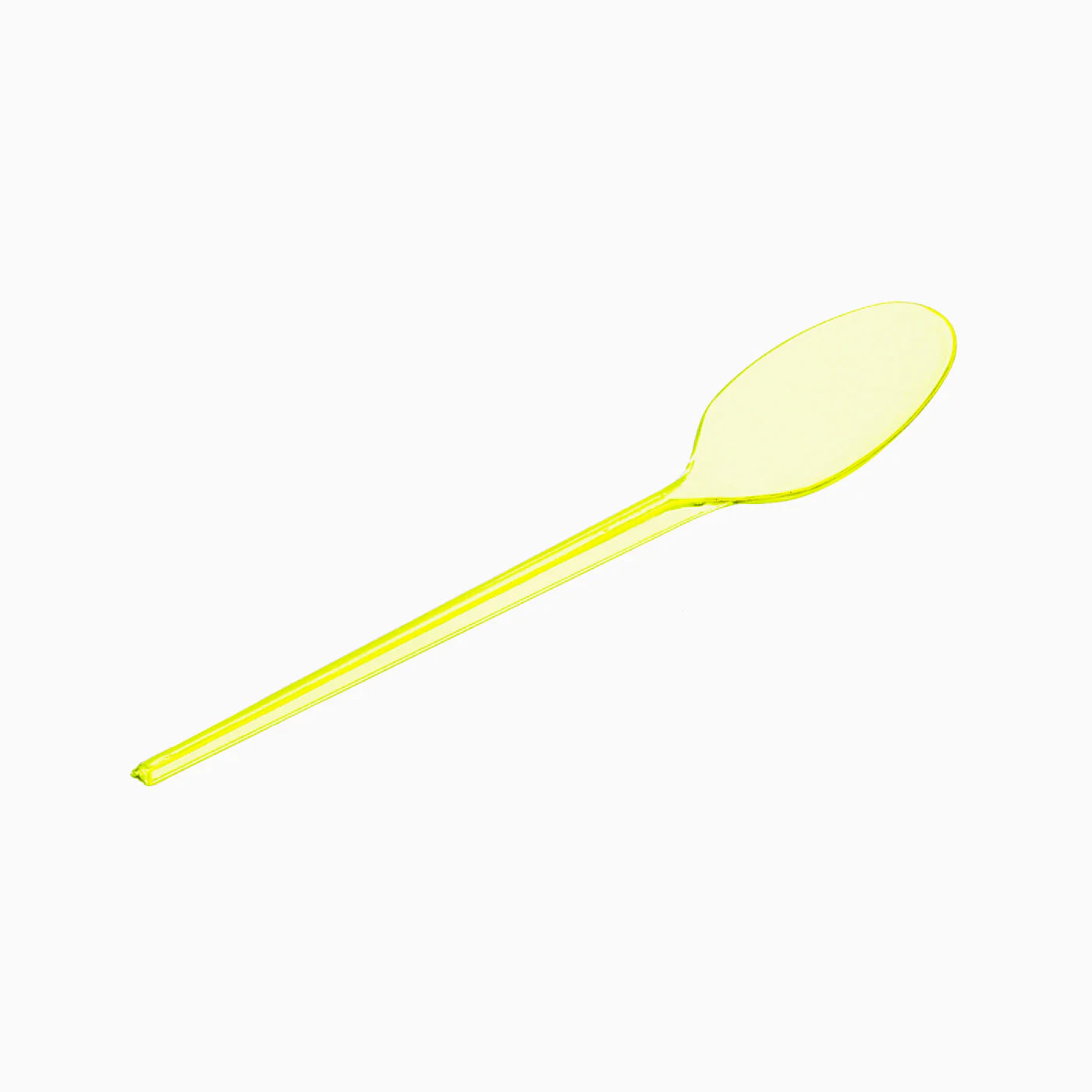 Fluorescent Yellow Reusable Plastic Spoon (pack of 15) - Anilas UK