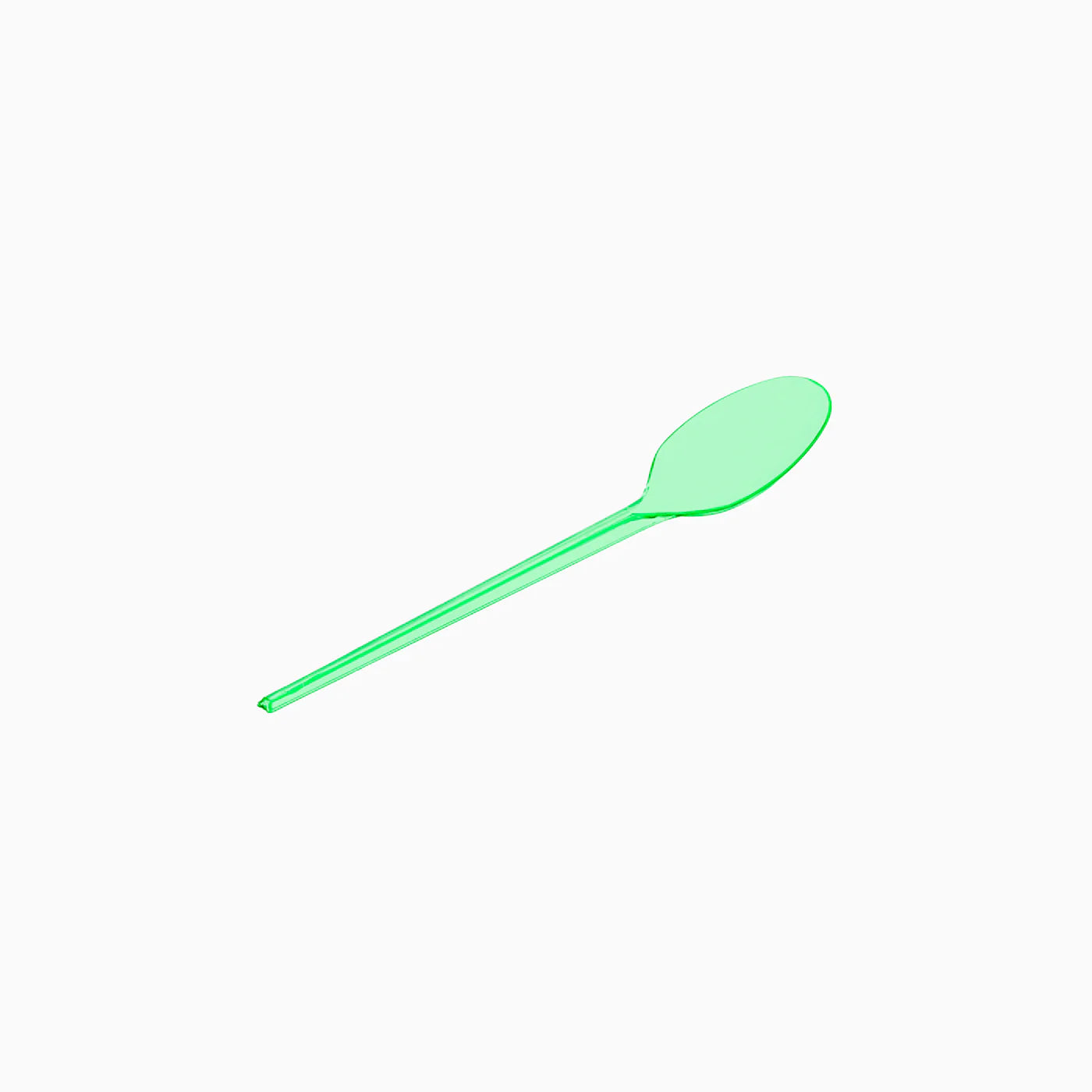 Fluorescent Green Reusable Plastic Desert Spoon (pack of 15) - Anilas UK