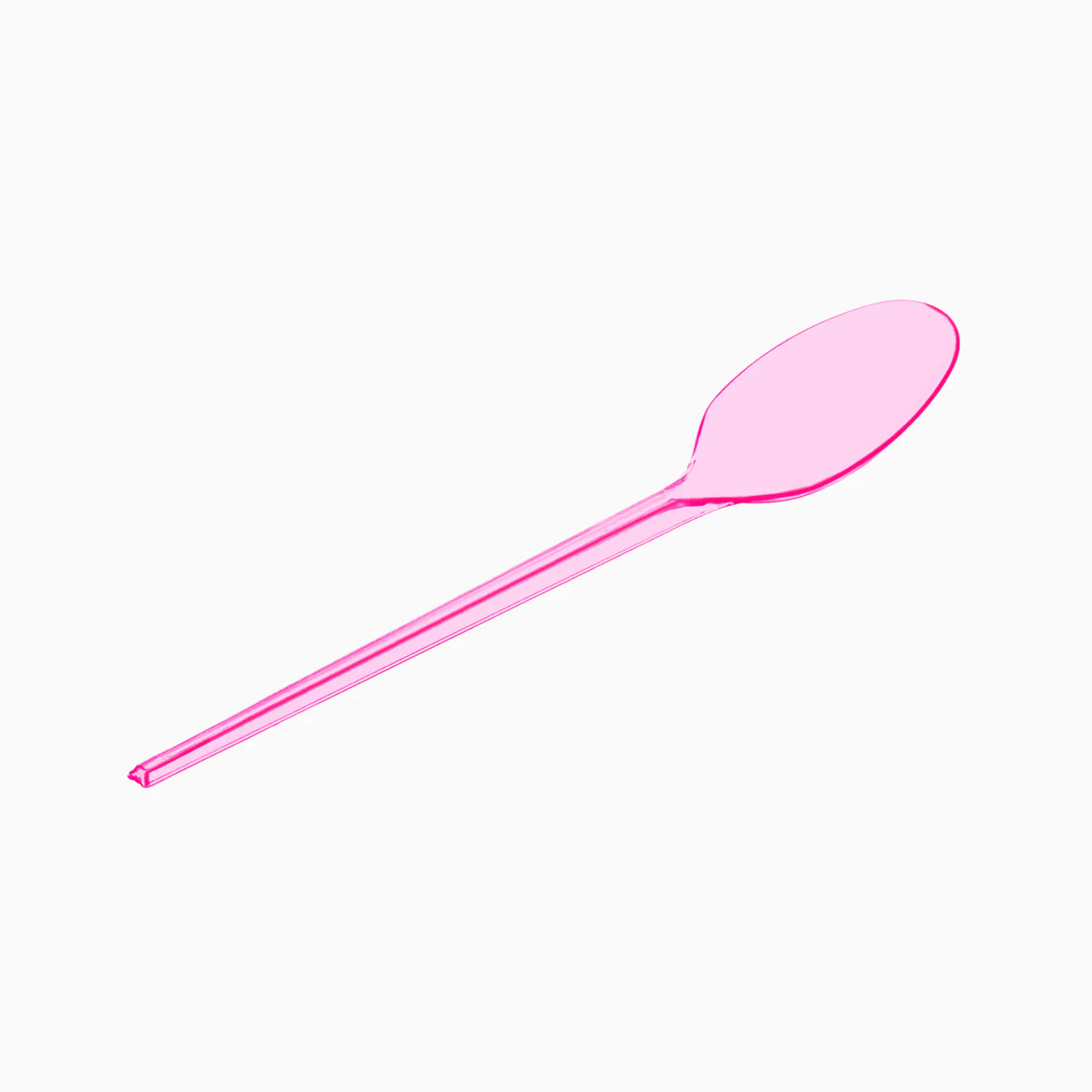 Fluorescent Pink Reusable Plastic Spoon (pack of 15) - Anilas UK