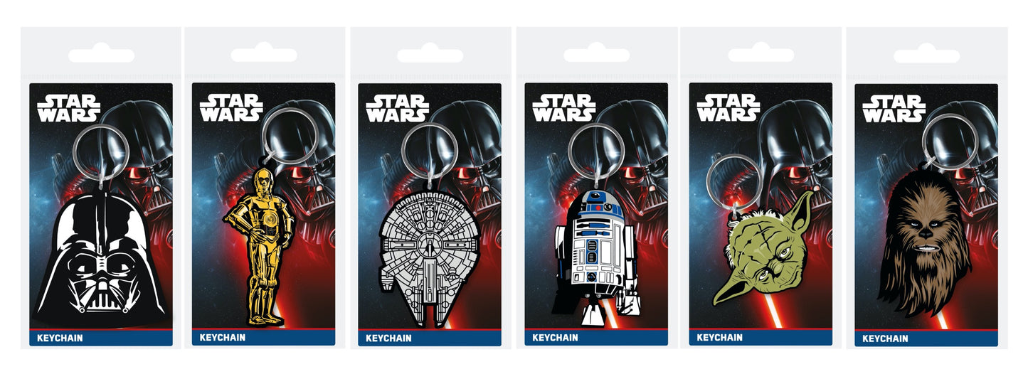 Star Wars Official Rubber 2D Keyrings - Anilas UK