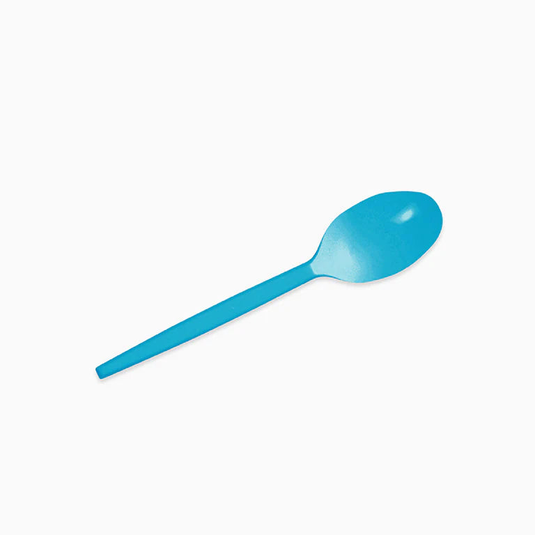 Blue Reusable Plastic Desert Spoon (pack of 15) - Anilas UK