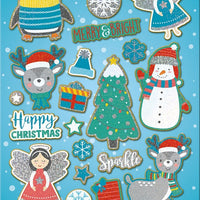 Christmas Snowy Friends Foil Stickers - Anilas UK
