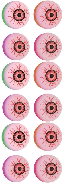 Halloween Evil Eye Bouncy Balls (Set of 12) - Anilas UK