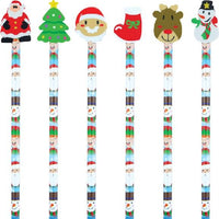 Christmas Pencils with Eraser Toppers - Anilas UK