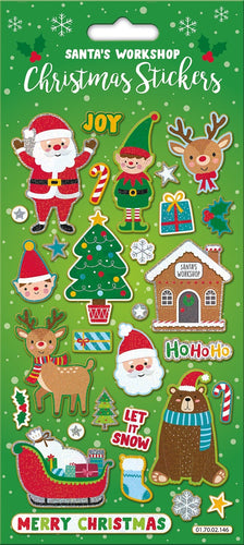 Christmas Santa’s Workshop Foil Stickers - Anilas UK