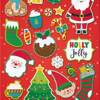 Christmas Holly Jolly Foil Stickers - Anilas UK