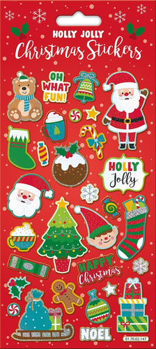 Christmas Holly Jolly Foil Stickers - Anilas UK