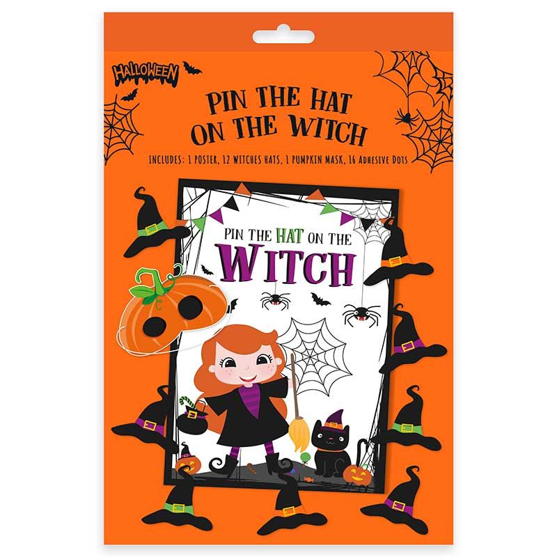 Pin The Hat On The Witch Halloween Party Game - Anilas UK