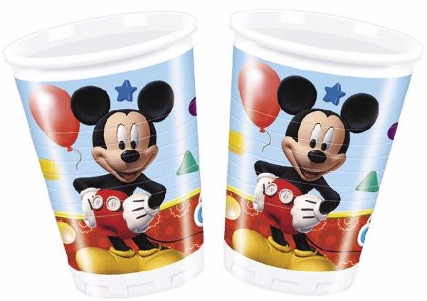 Playful Mickey Mouse Clube House Paper Cups (Pack of 8) - Anilas UK