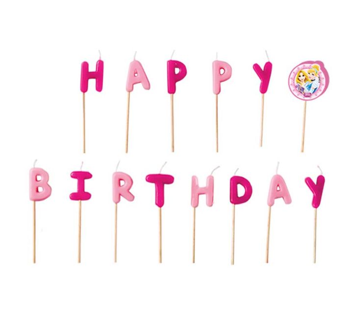 Princess Live Your Story "Happy Birthday" Toothpick Candles - Anilas UK