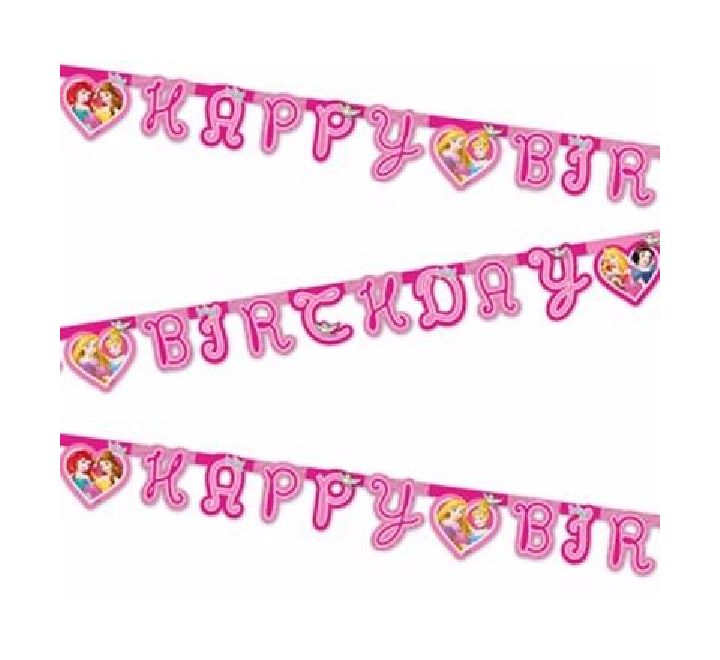 Disney Princess  "Happy Birthday" Die-Cut Paper Banner - Anilas UK