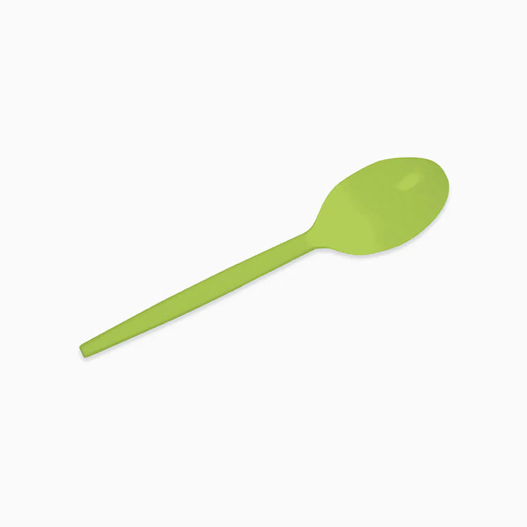 Lime Green Reusable Plastic Spoon (pack of 15) - Anilas UK