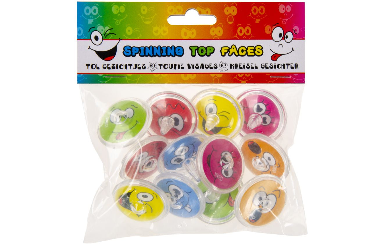 Spinning Top Emotion Face (pack of 12) - Anilas UK