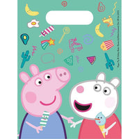 Peppa Pig Messy Play Plastic Party Bags (Pack of 6) - Anilas UK