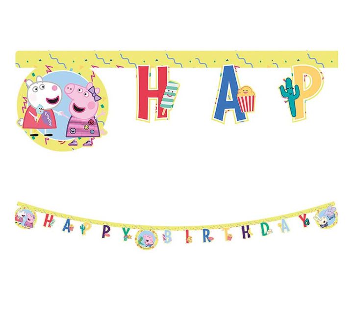 Peppa Pig Messy Play "Happy Birthday" Banner - Anilas UK