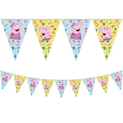 Peppa Pig Messy Play Plastic Triangle Banner - Anilas UK