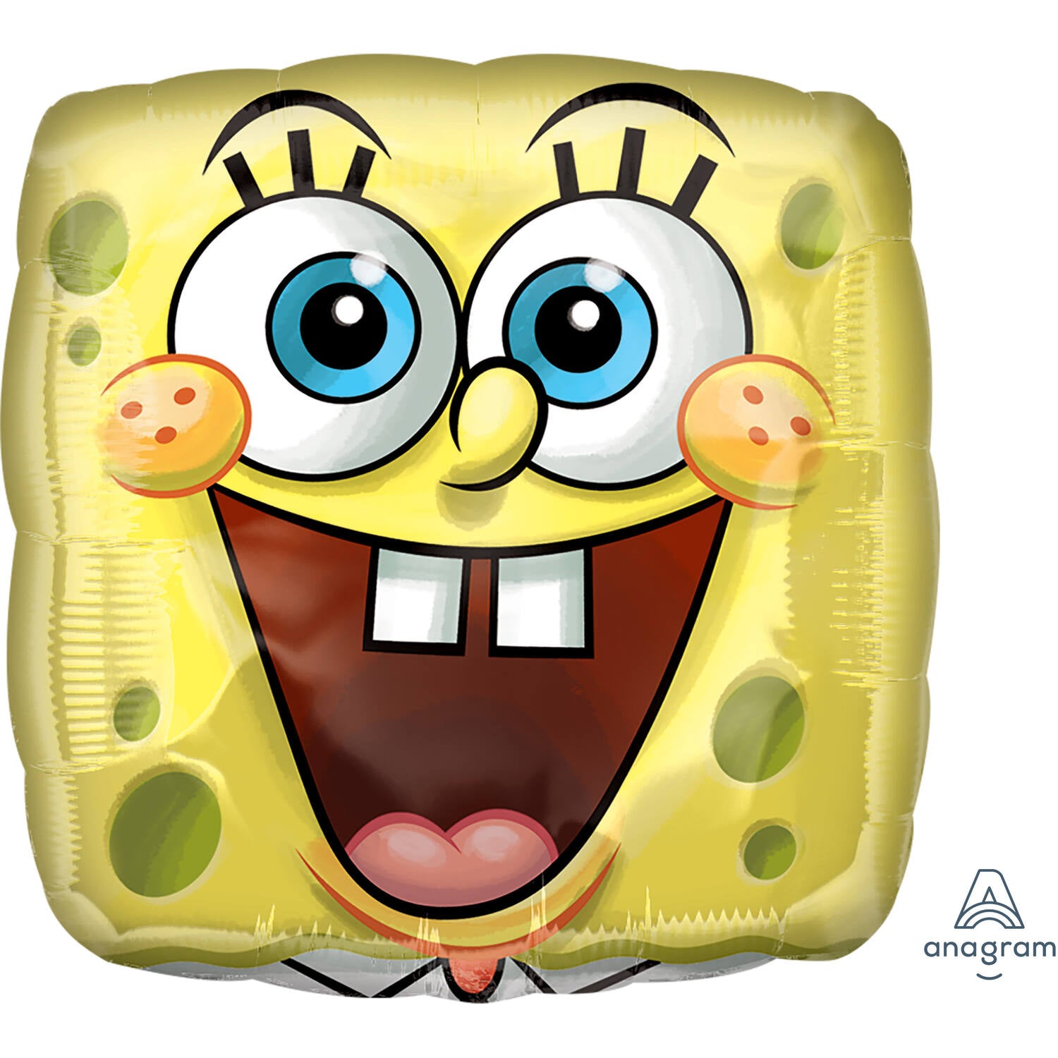 SpongeBob Face Square Foil Balloon 43cm - Anilas UK