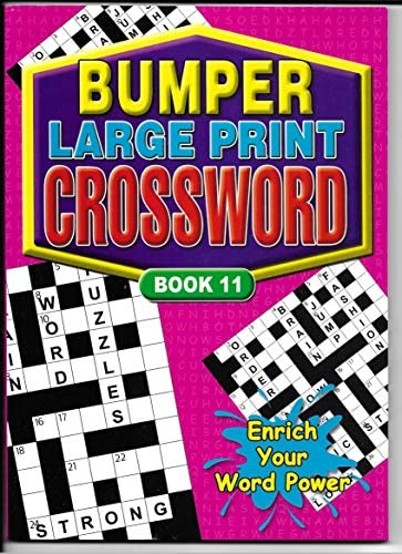 Bumper Large Print Crossword Puzzle Book - Anilas UK